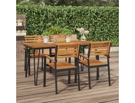 Mesa De Jardín VIDAXL Marrón Madera de acacia (160x80x75 cm)