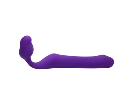 VPMKP-Vibrador Strap-On Sin Tirantes Silicona Púrpura Oscuro ADRIEN LASTIC