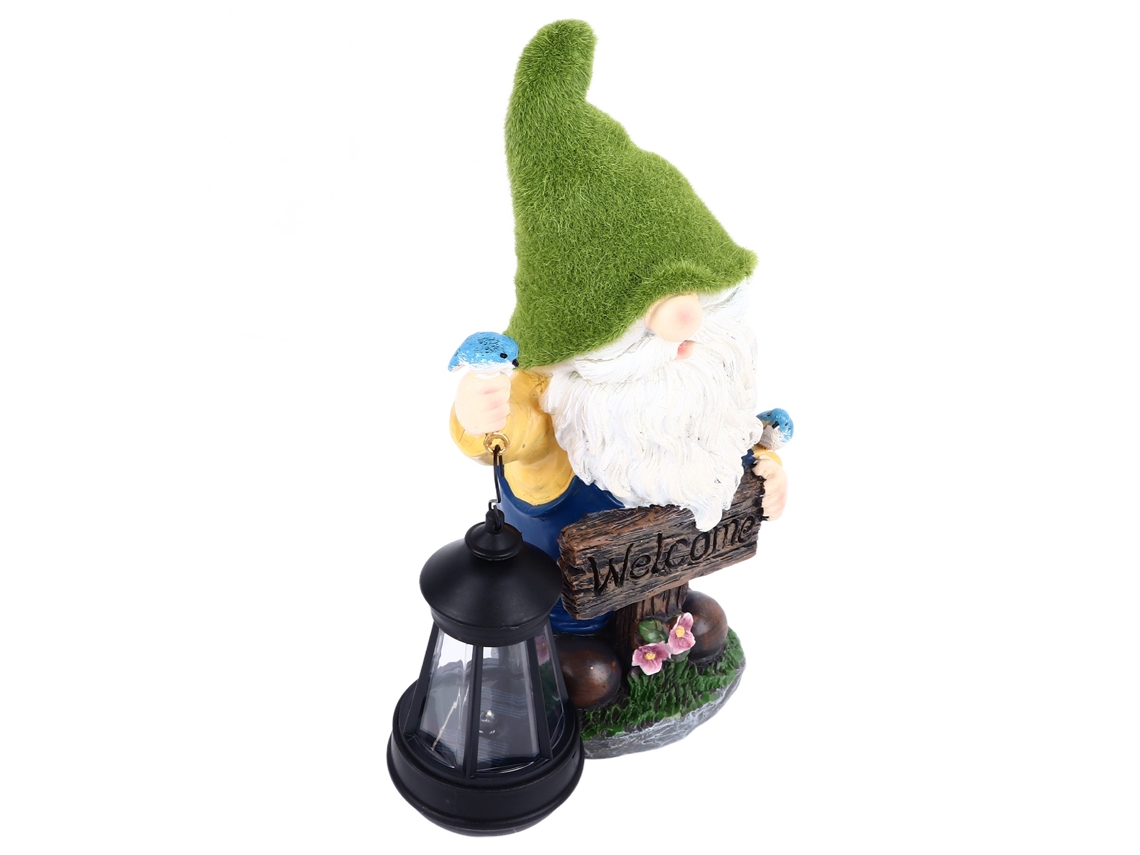 Estatua De Muñeco Sin Rostro Con Linterna Solar, Resina Impermeable, Para Decoración De Jardín Y Hogar.