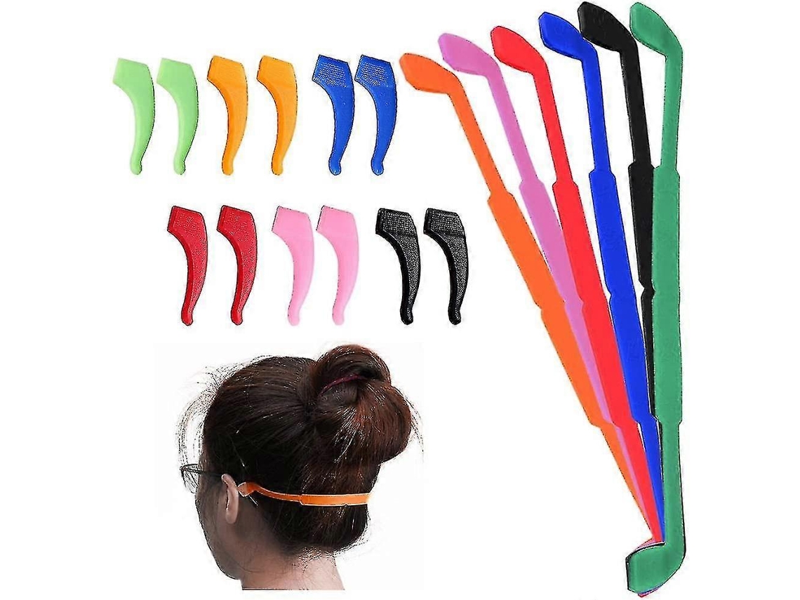 6 correas de silicona antideslizantes para gafas con 6 pares de ganchos para las orejas Rosewell