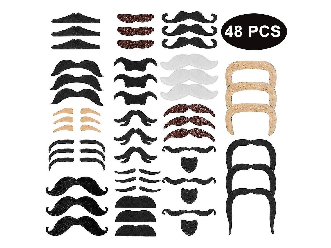 Omni-bigotes Falsos Autoadhesivos, Suministros Para Fiesta De Bigotes, Diferentes Estilos Para Adultos Y Niños