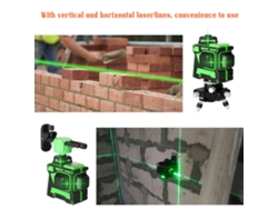 Herramienta De Nivel Láser 3d De 12 Líneas Con Función De Autonivelación Vertical Y Horizontal