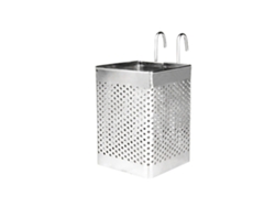Soporte para cuchillos y tenedores de cocina de acero inoxidable MDUG con escurridor y ganchos