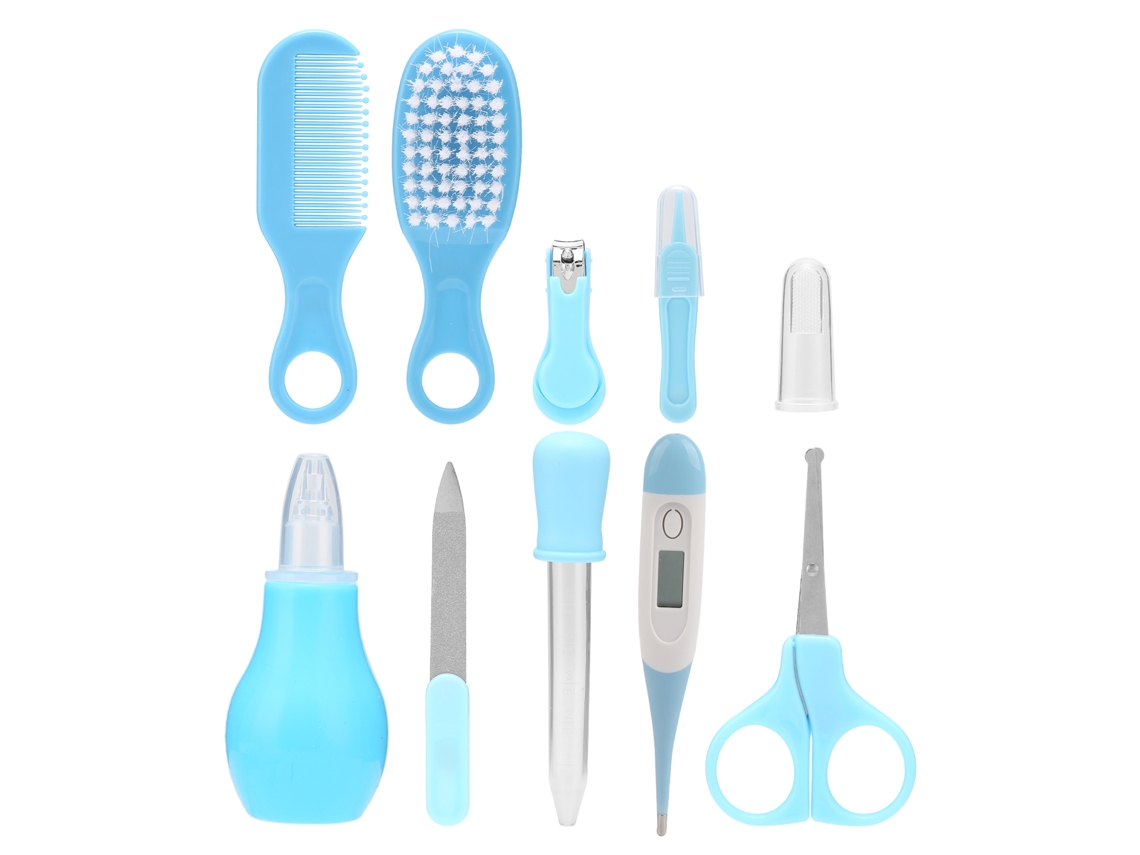 Kit De Higiene Y Cuidado Para Bebés De 10 Piezas: Tijeras, Cortaúñas, Cepillo, Peine Y Accesorios. Seguro Para Recién Nacidos Y Bebés.