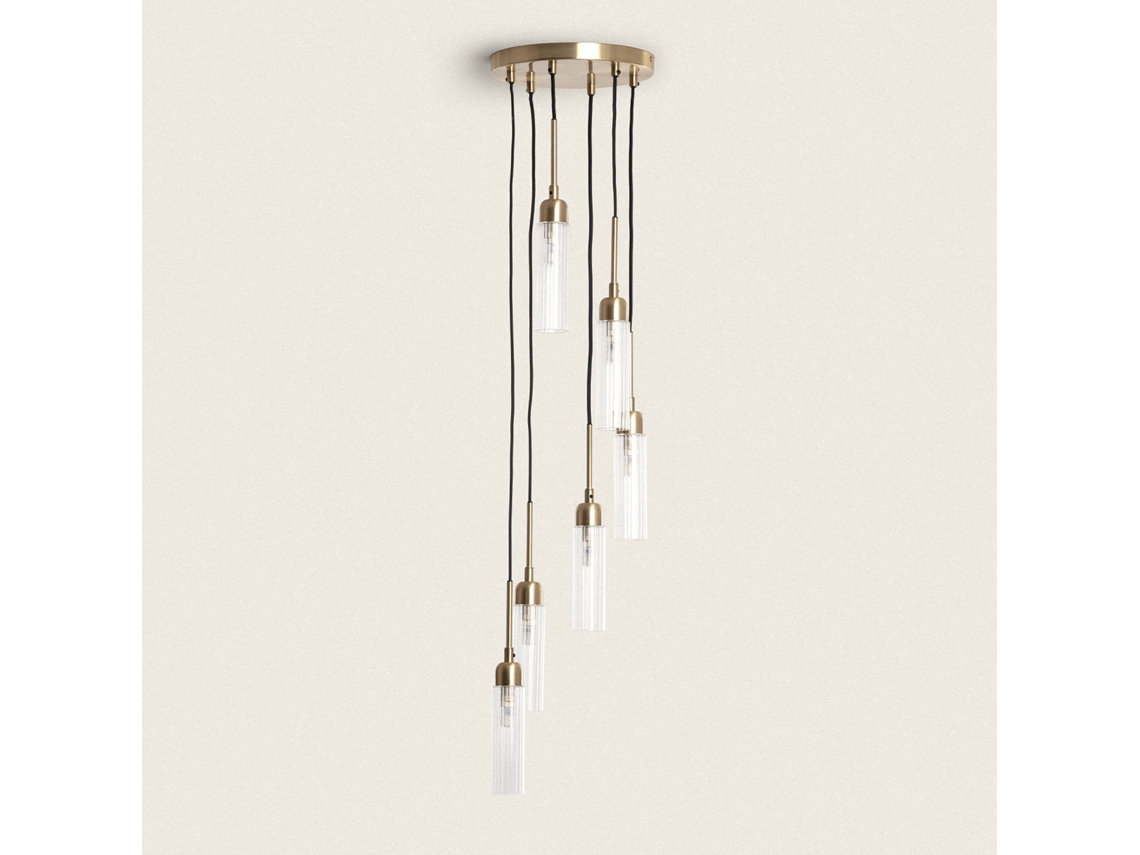 Lámpara Colgante Metal y Cristal Sest Iraide