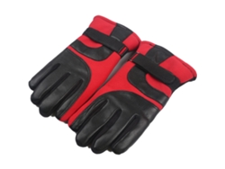 Guantes de esquí de invierno para hombre, de cuero, con pantalla táctil y terciopelo grueso para conducir motocicletas.