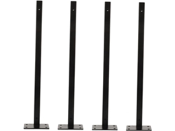 Soportes Juego Acero Inoxidable Negro Pared 4 Para Resistentes Fácil Sala Cocina