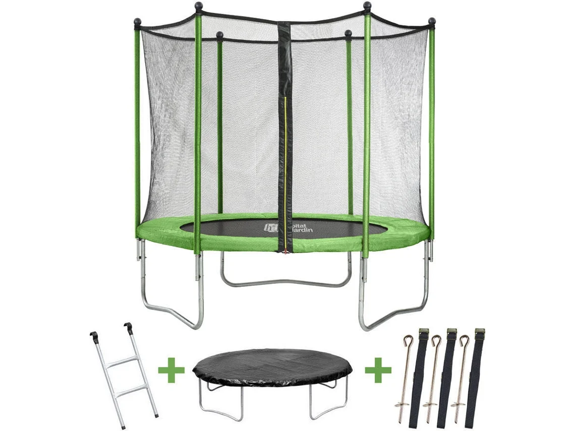 Kit Trampolín HABITAT ET JARDIN "Yoopi" con Red de Protección (3.05 m)