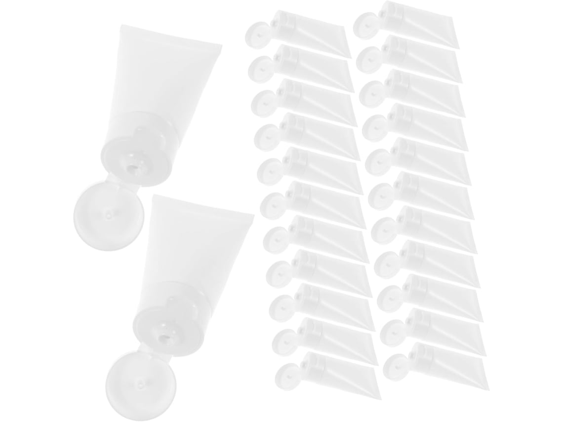 Paquete De 50 Tubos Recargables De Plástico Blanco Blando De 30 Ml Para Loción Cosmética.