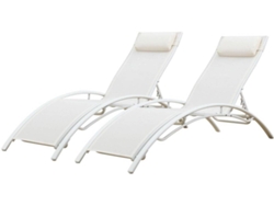 Set de 2 Tumbonas HAPPY GARDEN Galapagos (Blanco)