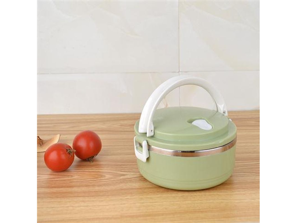 2026da-caja De Almuerzo Térmica De Acero Inoxidable 700ml Portátil Apilable Hermética Para Escuela Y Trabajo Verde