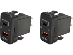 2 Adaptadores De Cargador Usb Duales Pd Qc3.0 Para Coche Con Voltímetro Para Toma De Tablero