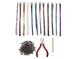 Kit De Extensiones De Tinte Para Cabello Colorido Pet Con Brillo Para Peinado Diario