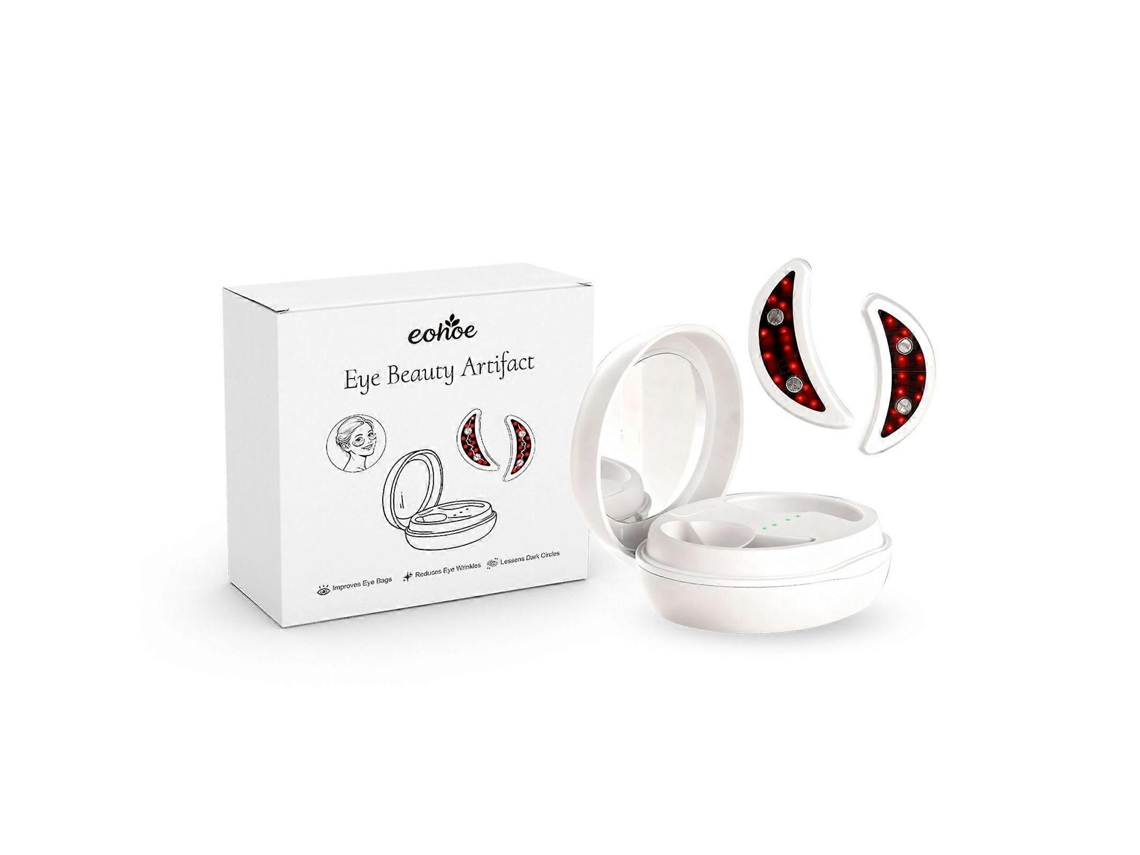Dispositivo de belleza con masaje EMS para los ojos, terapia de luz roja multimodo con vibración para bolsas y ojeras. Ideal para tratar la hinchazón.