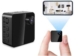 Mini cámara espía 1080p HD portátil niñera visión nocturna detección de movimiento oficina en casa negro Bestvite