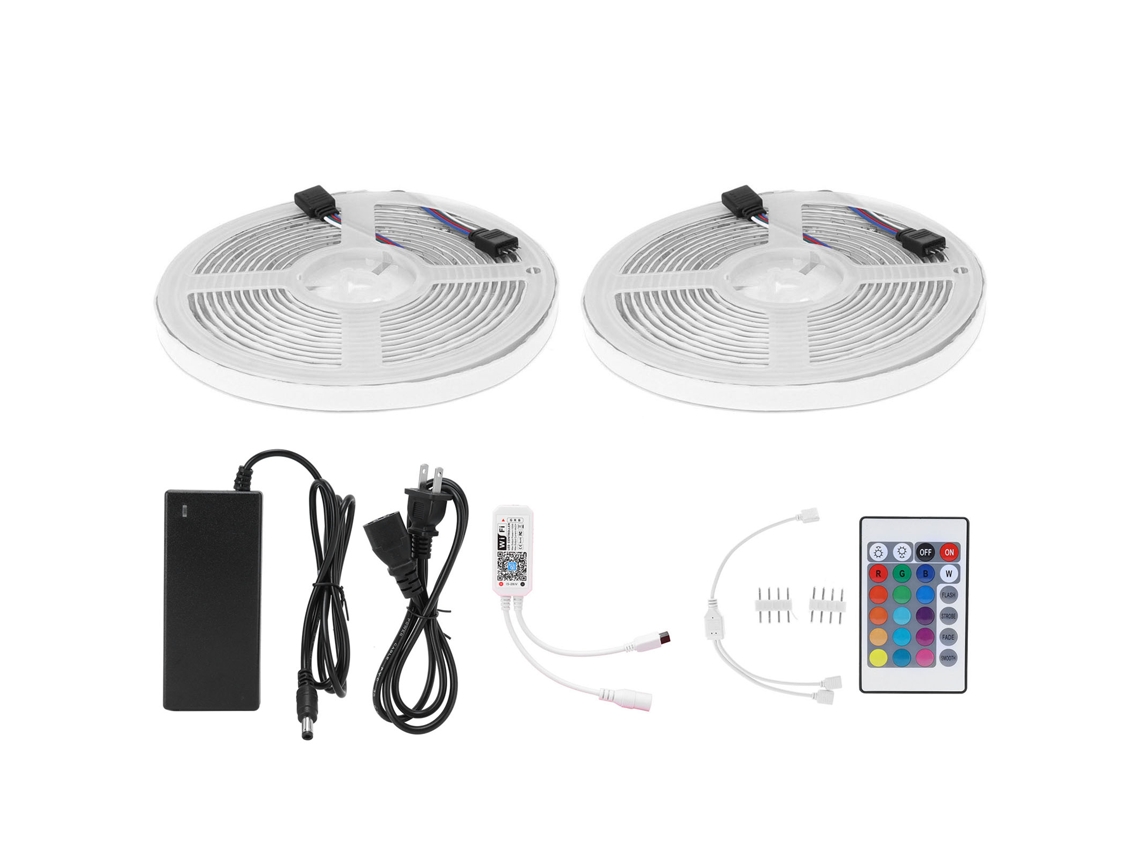 Tira De Luces Led Wifi Rgb De 10 M, 600 Led, Resistente Al Agua, Regulable, Flexible, Para Decoración Interior/exterior.