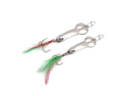 Kit De Señuelos Metálicos Para Pesca Con Vibración, 2 Piezas, Señuelos Duros Con Anzuelo (10 G Y 15 G, Color Plata)