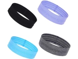 Diadema Deportiva Elástica Antideslizante De 4 Piezas Con Silicona Absorbente Del Sudor.