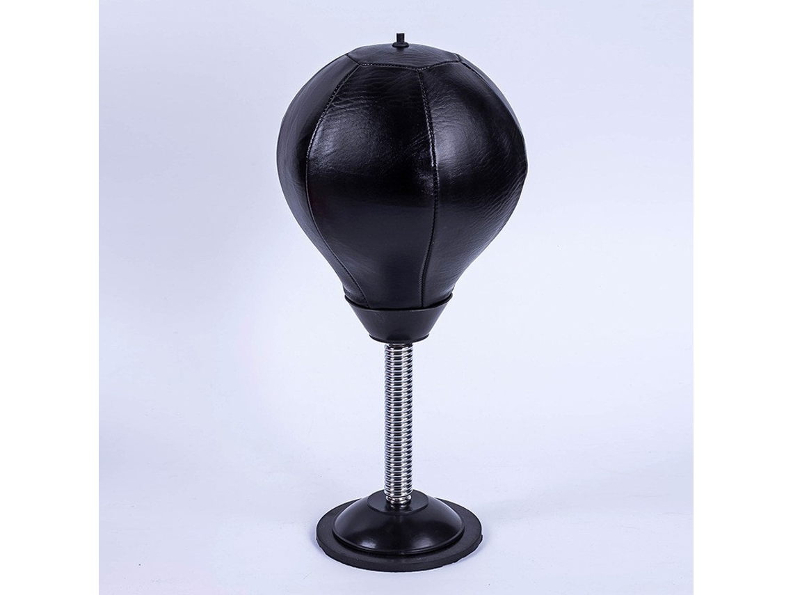 Saco de Boxeo Inflable con Ventosa para Mesa, Ideal para Entrenamiento y Alivio del Estrés CUICH (Negro)