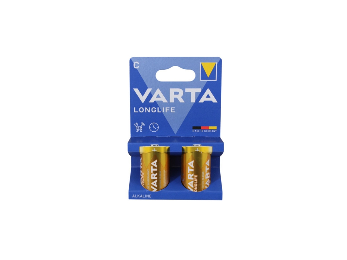 Pila alcalina Varta de larga duración C LR14 de 1,5 V (blíster de 2)