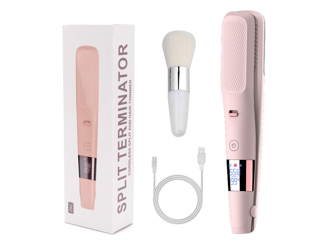 Cortapelos Dos En Uno, Cabello Totalmente Automático, Para Reparar Puntas Abiertas Dañadas Y Frágiles (rosa) Chrui