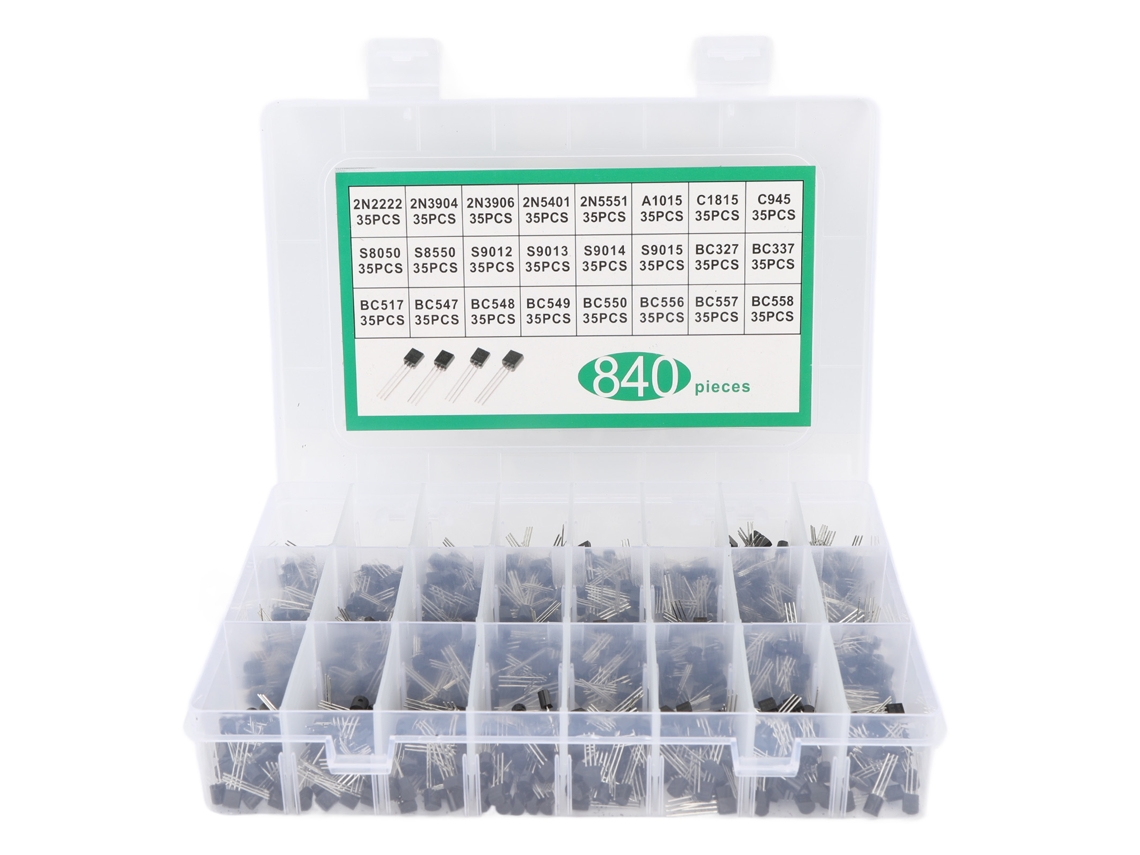 Veloriskku-kit De Transistores Bc337 Bc549 A1015 Npn Pnp 24 Valores 840pcs Propósito General