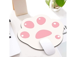Alfombrilla De Ratón Con Estampado De Gato - Bonito Diseño De Garras De Gato (1 Pieza, Rosa/blanco, 28x25cm)