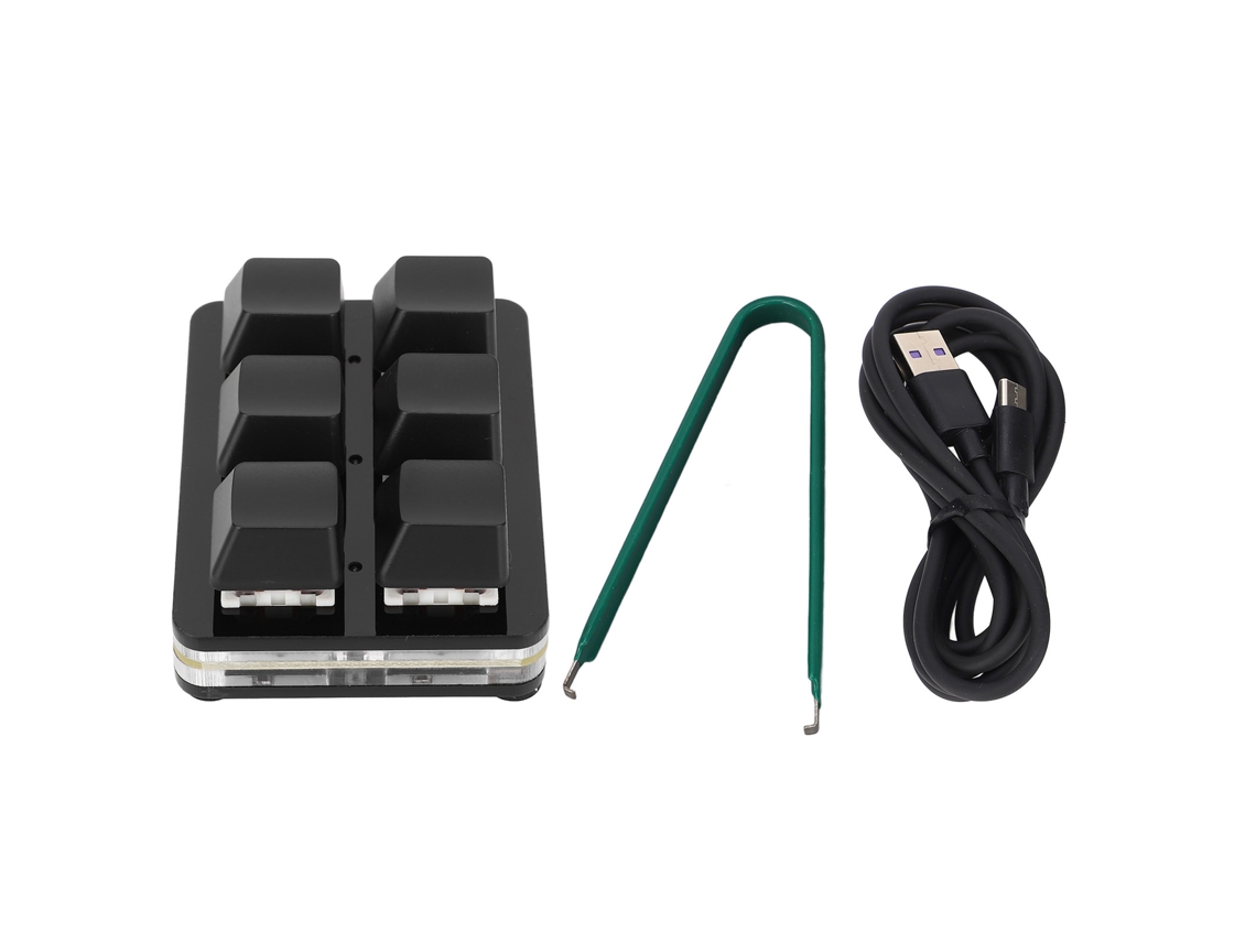 Teclado Mecánico Para Juegos 6 Teclas Rgb Usb Cableado