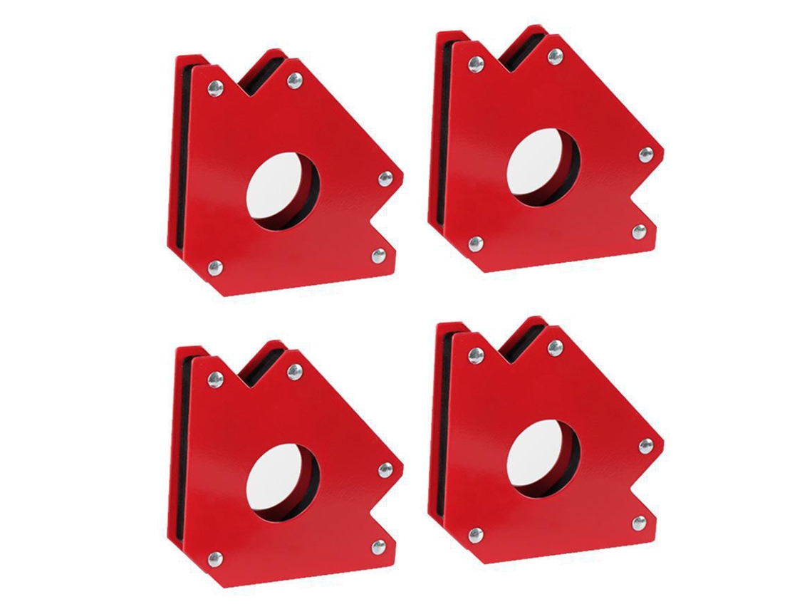 Juego De 4 Soportes Magnéticos Angulares Para Soldadura De 45/90/135º, 22,7 Kg (50 Lbs) Herramientas De Construcción