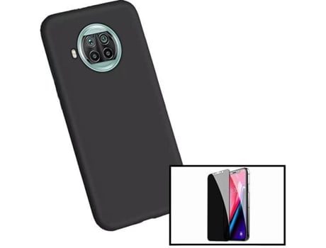 Kit Funda y Protector de Cristal Templado Xiaomi Mi 10T Lite 5G Anti-Spy Negro