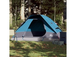 Tienda de campaña tipo domo impermeable azul para 2 personas