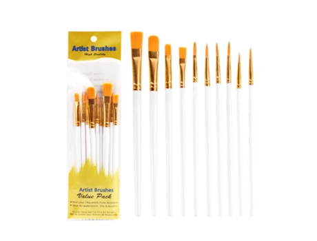 Juego de pinceles para pintura al óleo, 10 Uds., pinceles para pintar arte KH2023