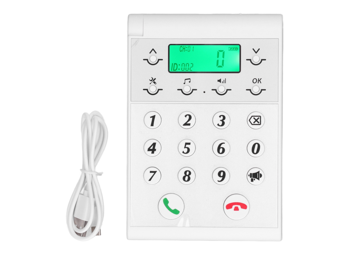 Teléfono Intercomunicador Inalámbrico Con Alcance De 1000 M Y Sistema De Intercomunicación Manos Libres Clear Call, Color Blanco.