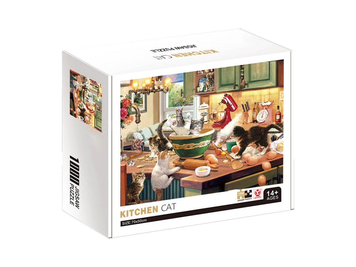 Rompecabezas De 1000 Piezas, Gato De Cocina, Hd, 3 Capas De Papel De 1,5 Mm, Juguete Educativo.