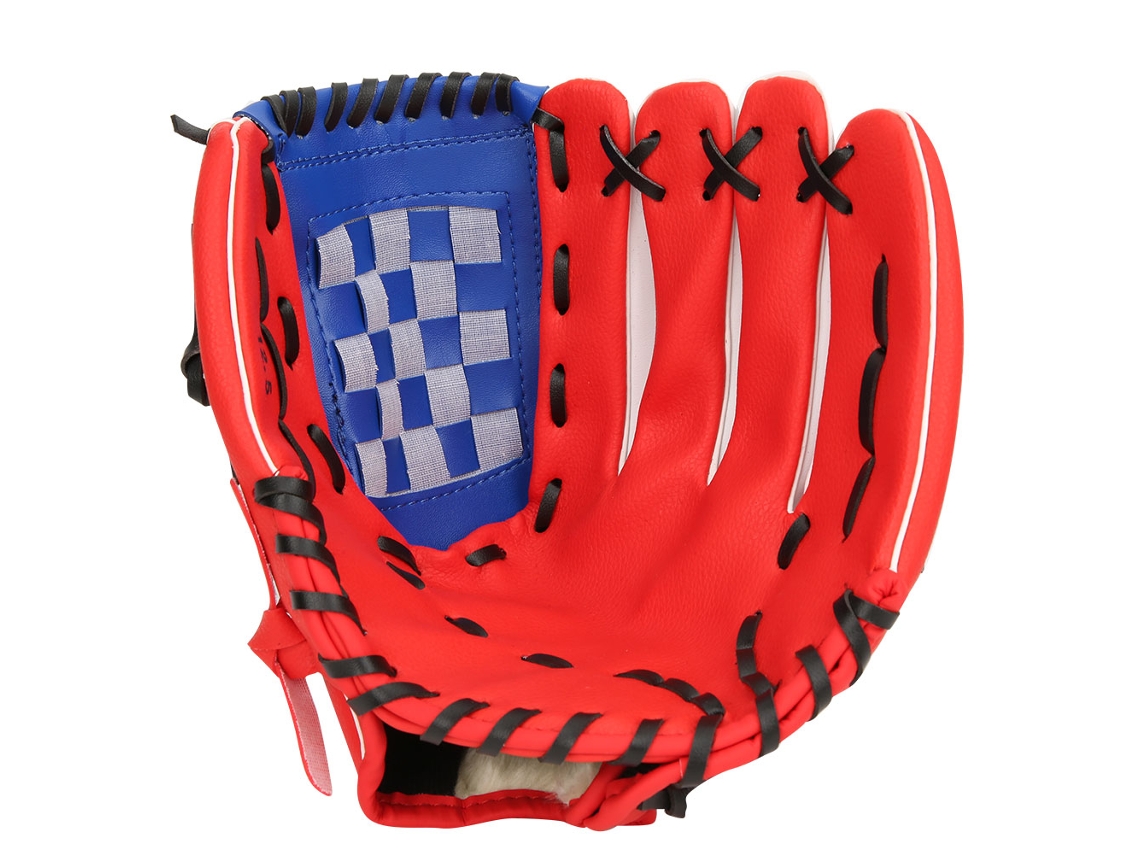 Guantes de béisbol de piel sintética de 11.5 pulgadas para entrenamiento y competición para niños (rojos)