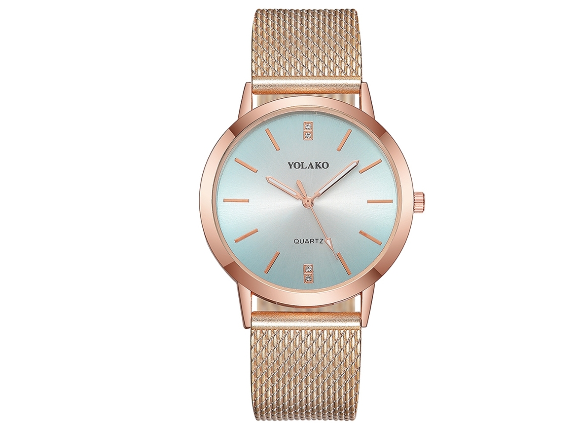 Reloj De Pulsera De Cuarzo Para Mujer Con Correa De Plástico Rosa De Zhoulianfa.