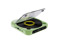 Reproductor de CD con memoria, 1200 mAh, verde YANYXR