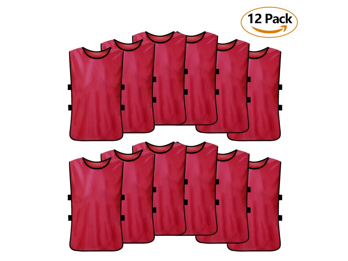 2026rebe-12 Pacotes De Camisetas Bibs Transpiraveis Para Adultos Treinamento De Futebol Voleibol Futebol Sala
