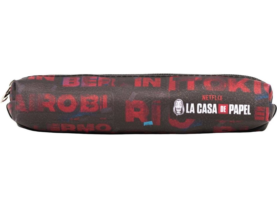 Cartera LA CASA DE PAPEL Cities Quadrado (Rojo - 5.5x19x3.5cm)