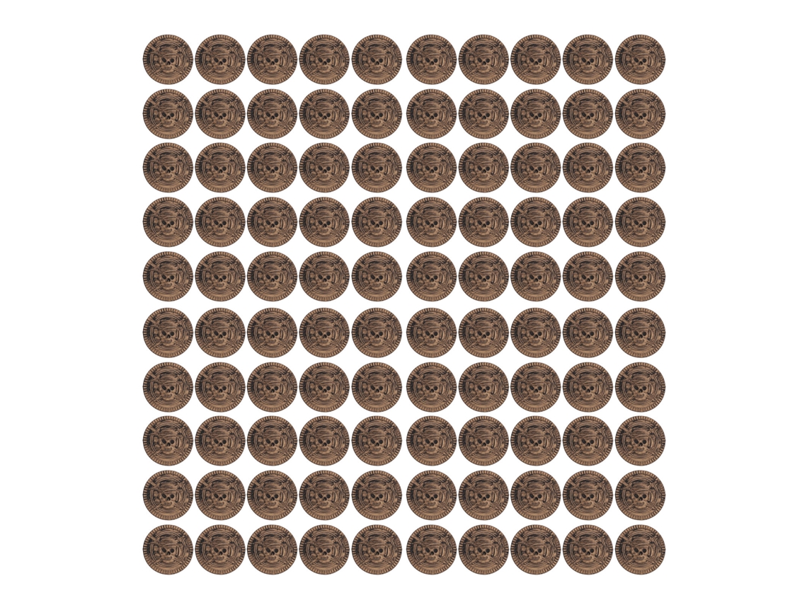 2026-100 Piezas Monedas Del Tesoro Set Simulación Alta Detalle Juguete Plástico Para Juegos De Mesa Decoración Fiesta Monedas Piratas Bronce Antiguo