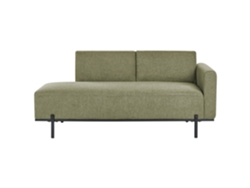 Chaise longue Beliani Savasse de lino sintético verde, 170 x 85 x 78 cm