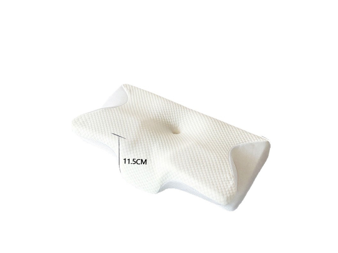 Travesseiro Chrui Ergonômico De Espuma Viscoelástica Em Formato De Borboleta (branco)