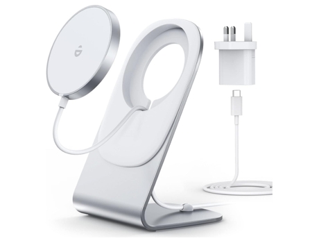 Estación de Carga Inalámbrico Usb-C Mag Safe Carga para iPhone 14/13/12 BISBISOUS Blanco