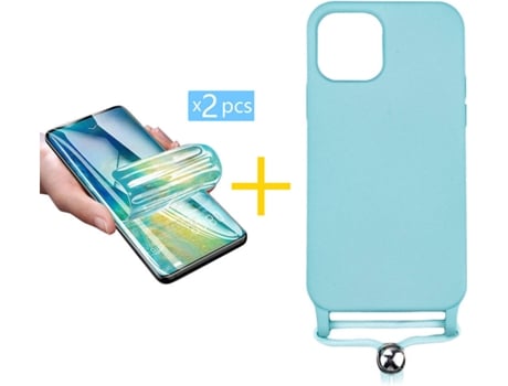 Carcasa + 2 Protectores de Pantalla para iPhone 12 SKYHE Verde Agua