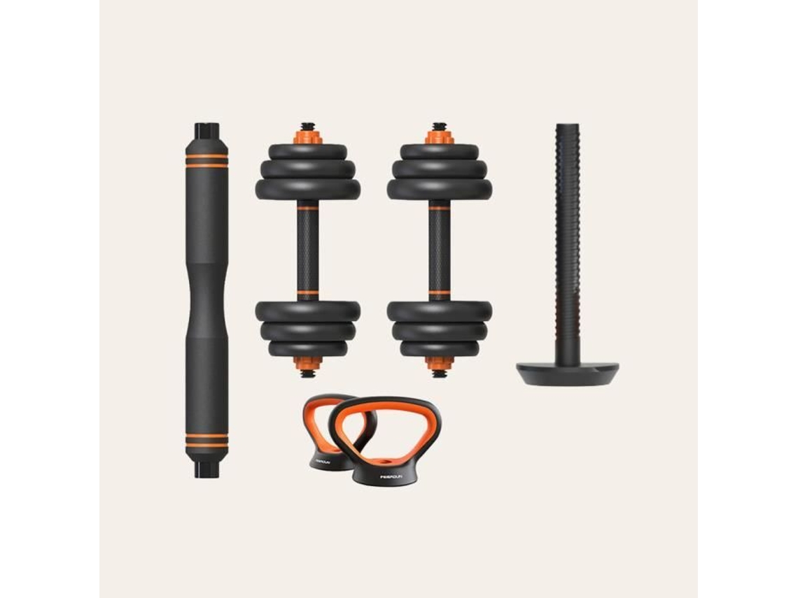 Kit de pesas 20Kg Xiaomi FED: mancuernas (pesos + barras) + barra + pesa rusa