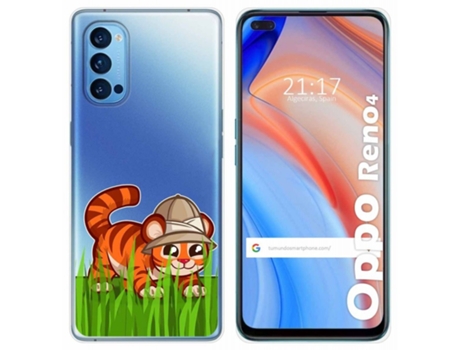 Carcasa Oppo Reno 4 5G TUMUNDOSMARTPHONE Dibujos Transparente