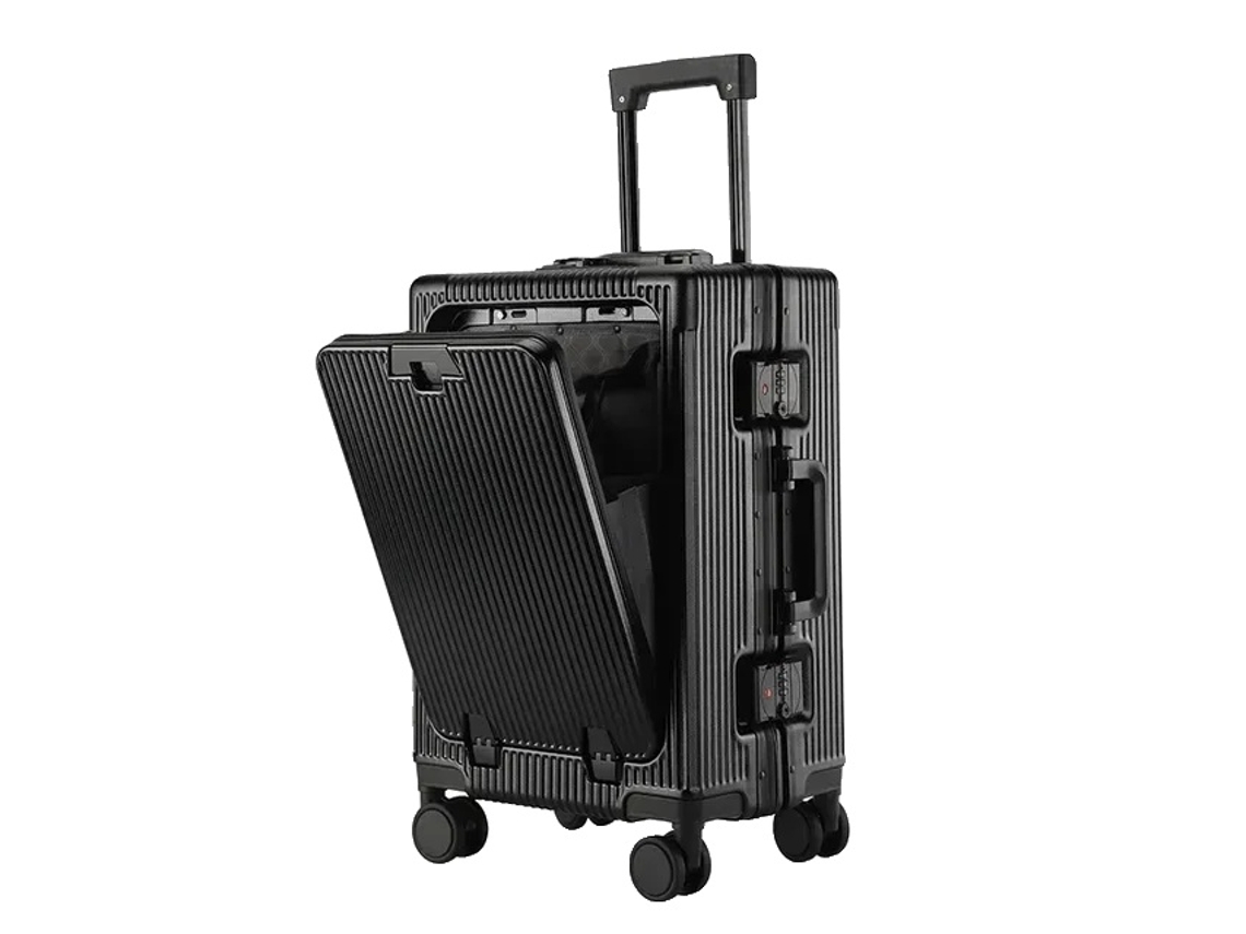 Estuche de transporte de gran capacidad con función de carga USB, gris oscuro, negro, 20 pulgadas OEM