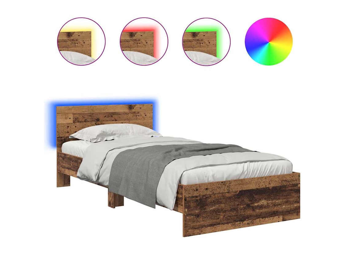 Maison Exclusive - Estructura De Cama Con Cabecera Madera Vieja 100 X 200 Cm