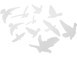 Pegatinas De Pared Acrílicas Con Efecto Espejo, Diseño De Pájaros Volando, 11 Piezas, Pegatinas Decorativas Removibles De Alta Calidad.