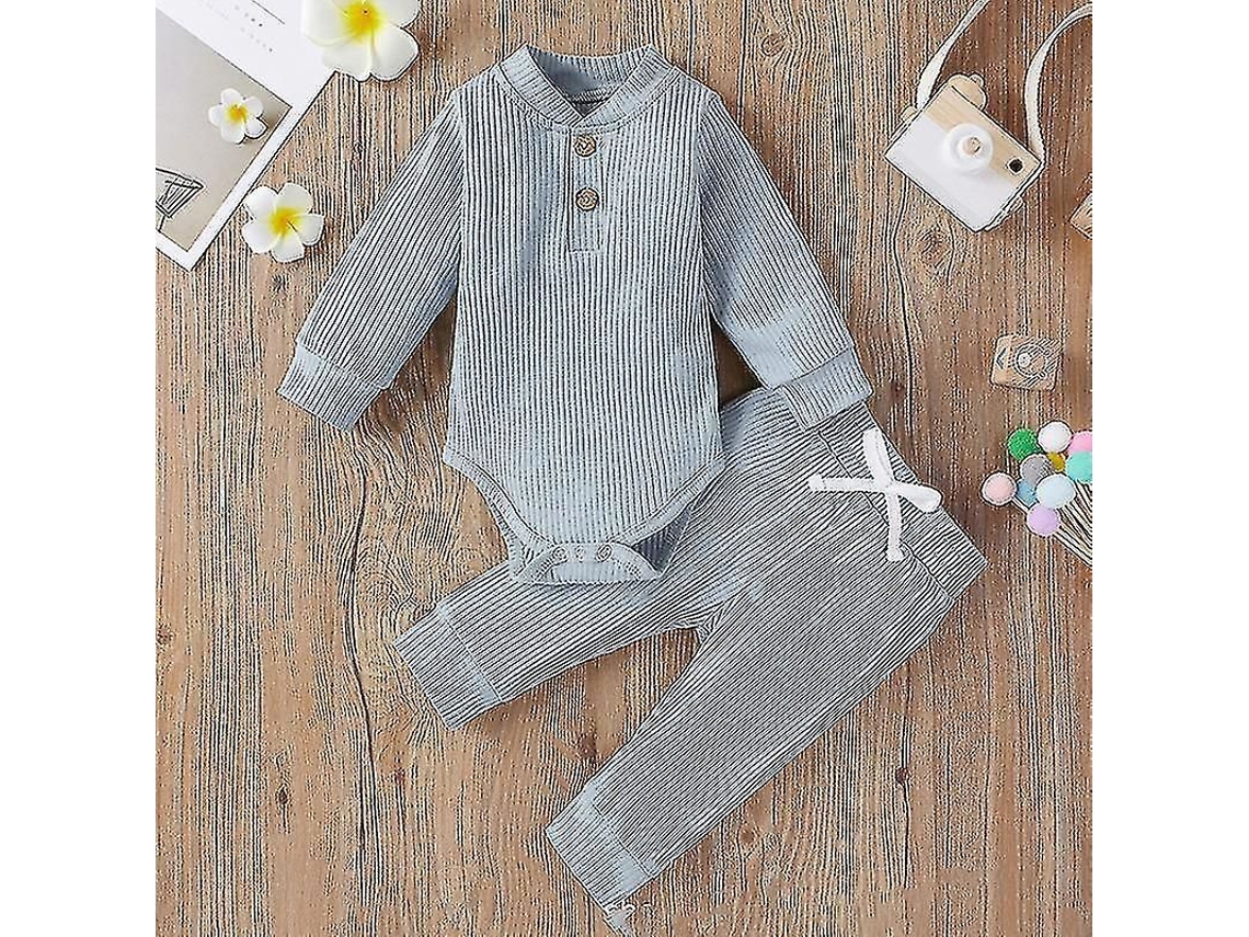 2026-conjunto Para Bebé Niño 2 Piezas: Camiseta Cuello Redondo Manga Larga + Pantalones De Cintura Elástica Para Fiesta